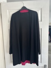 Hobbs (no Label) Women's Cardigan. Black With Pink Detail. Size 12