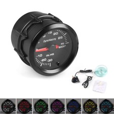 2'' 52mm Universal Car Pointer 7 Color LED Psi Turbo Boost Gauge Pressure Meter