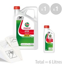 Car Engine Oil Service Kit / Pack 6 LITRES Castrol GTX 5w-30 RN17 6L
