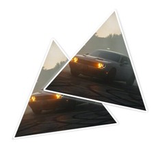2x Triangle Shape Vinyl