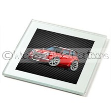 WickedArtz Cartoon Car BMC Classic Mini Cooper MK7 1996+ Premium Drinks Coaster