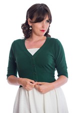 Bottle Green Cropped Button