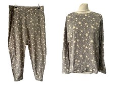 M&S Grey Star Pyjamas Size L