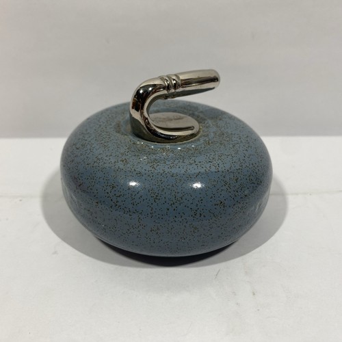 Curling stone paperweight - paperweight, 3