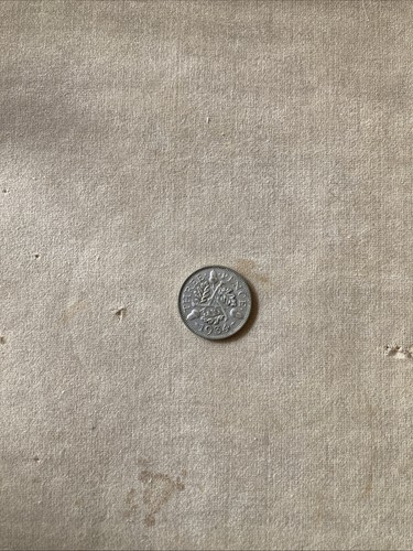 1934 silver threepence - silver, george