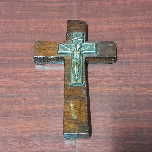 Antique catholic crucifix - catholic,
