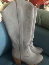 Arula Sierra Wide Width & Calf Boots NWT Blue 