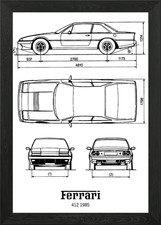 BNW Ferrari 412 1985 Framed
