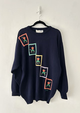 Nick Faldo Pringle Jumper Vintage Lambswool Men's Embroidered Golf Scotland M