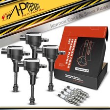 A-Premium 4x Ignition Coils & 4x Spark Plugs for Nissan Primera P12 X-Trail T30