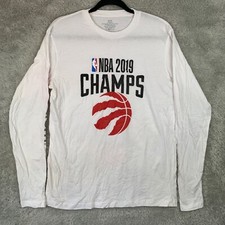 Unbranded NBA Toronto Raptors 2019 Basketball White T-Shirt Size Men's Medium M