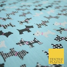 Light Blue Tartan Scottie Dog