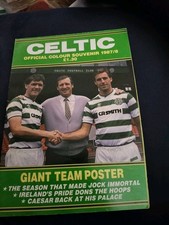 CELTIC OFFICIAL COLOUR SOUVENIR SEASON 1987/88 GIANT TEAM POSTER