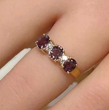 Zultanite Diamond Ring 9ct Gold 2.2grams -Size J 1/2