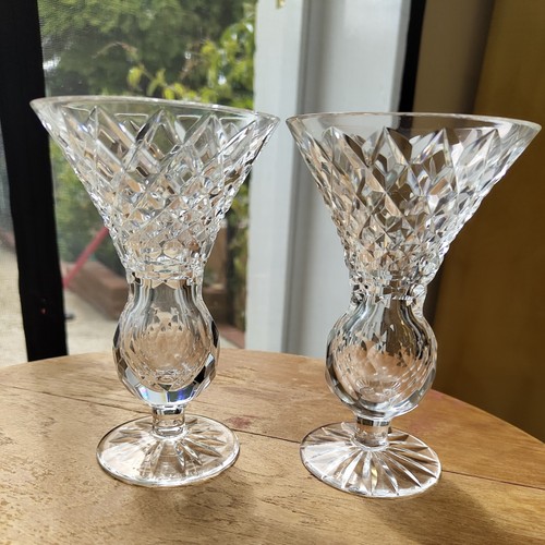 Pair vintage tyrone crystal - of,