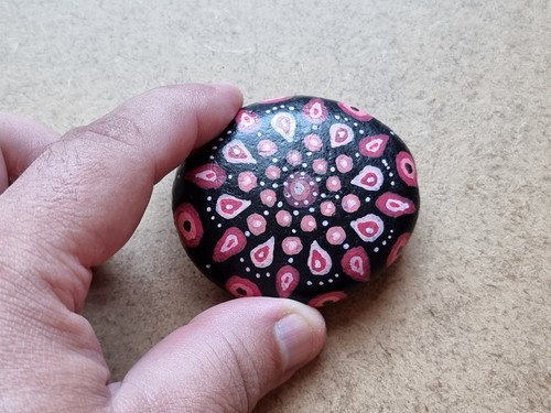 Hand painted stone pebble - stone,,