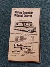 Sk230 Ephemera 1966 advert Bedford Dornabile Debonair Caravan Margate Walter
