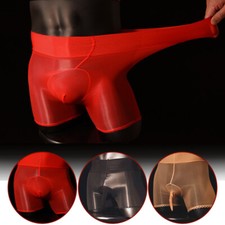 Mens Sexy Oil Shiny Sheer