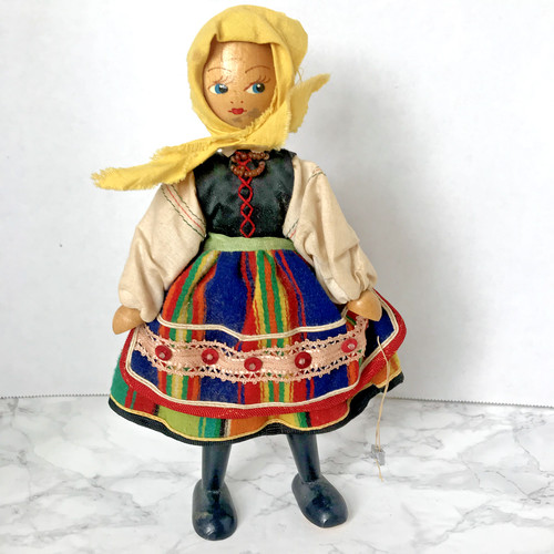Vintage polish wooden - wooden, 9"