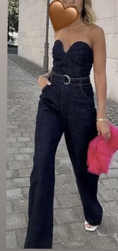 Zara bustier denim jumpsuit - bustier,