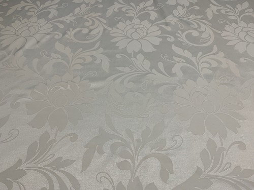 Off white satin - off, damask