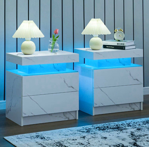 Set white grey marble - white,