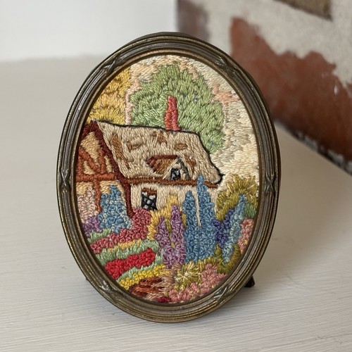 Miniature antique embroidered - antique,