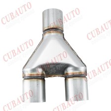 Stainless Steel Universal Exhaust Y-Pipe Piece Adapter 3" Single 3" Dual