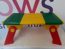Vintage LEGO 1994 Hard Plastic Lap Tray Table Fold Up Legs 26x13x11" Storage 