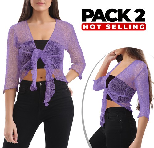 Womens tie open front shrug - up,