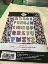 Craft Buddy Sparkling Alphabet A4 Crystal Art Stamp Set