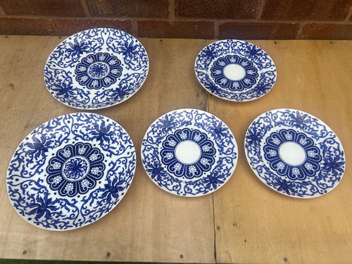 Antique blue white - blue, china