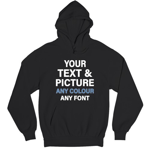 Personalised unisex hoodie any - personalised,