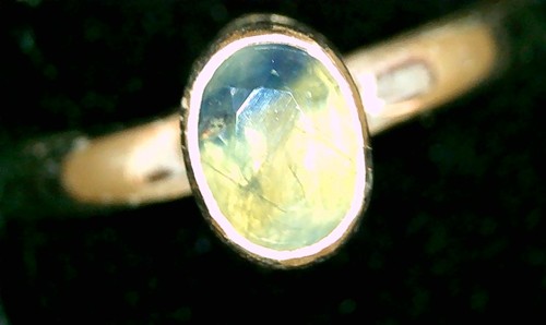 Sapphire silver ring - ., cut