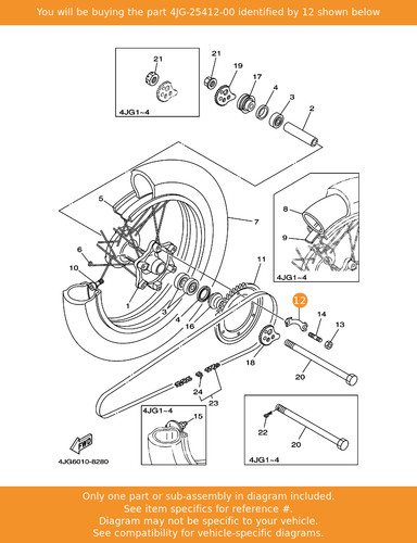 Yamaha washer 4jg 25412 00 - yamaha, 4jg-25412-00