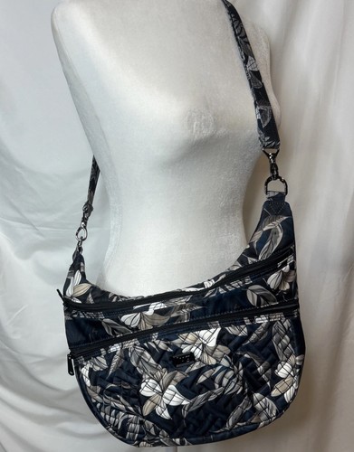 Lug lily black floral - lily, quilted