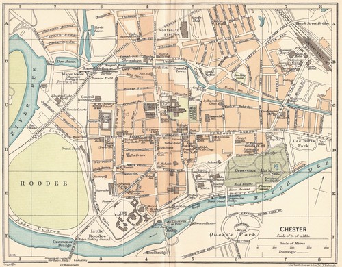 Chester vintage town - vintage,