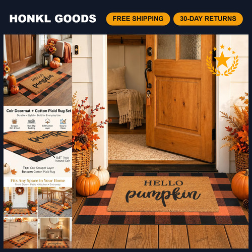 Autumn door mat set - autumn,