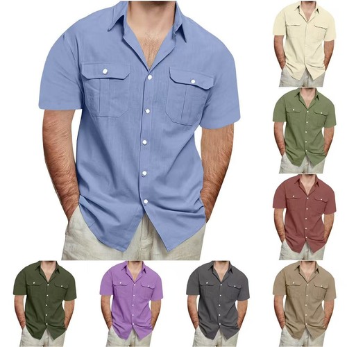 Mens soft cargo shirt casual - mens,