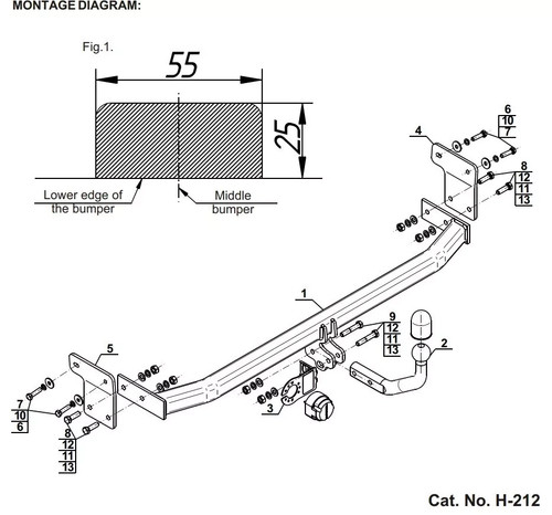 Swan neck tow bar - neck,