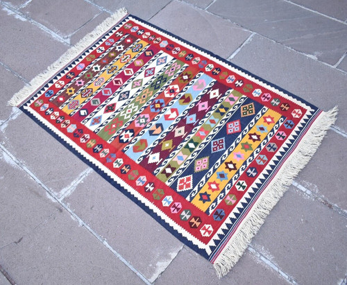 Colorful caucasian rug x - caucasian,