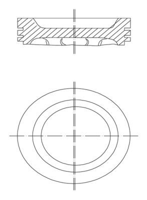Piston 56mm bolt length - length, fits