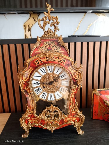 Table clock mantel antique - table,