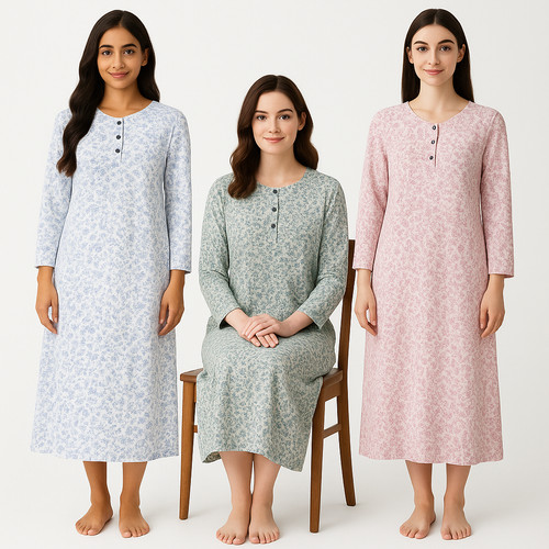 Ladies thermal nightie long - ladies,