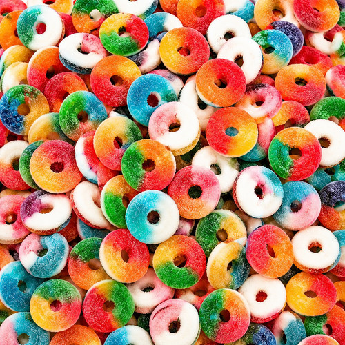 1kg fizzy sour jelly - 1kg, rings