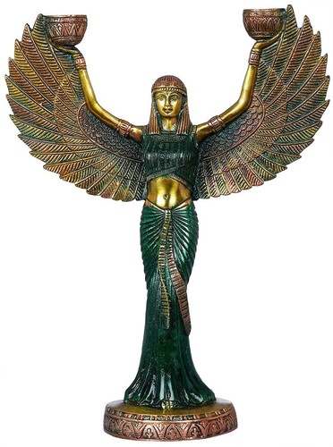 Brass egyptian statue - brass,