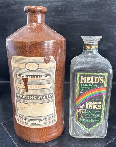 Antique ink bottles stoneware - antique,
