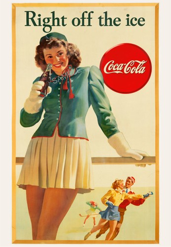 Vintage coke poster - coke, 1950's