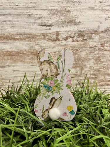 Spring easter wooden bunny - wooden,