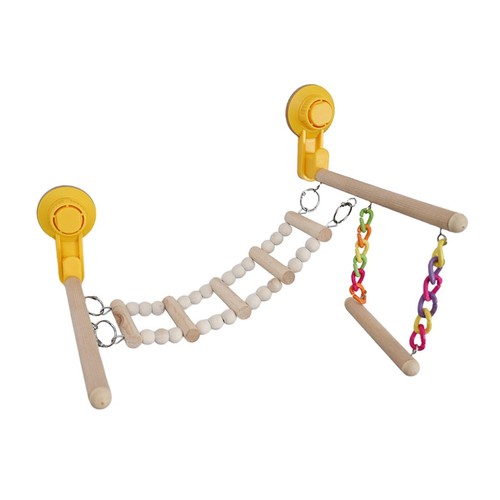 Suction cup wood perch toy - suction,